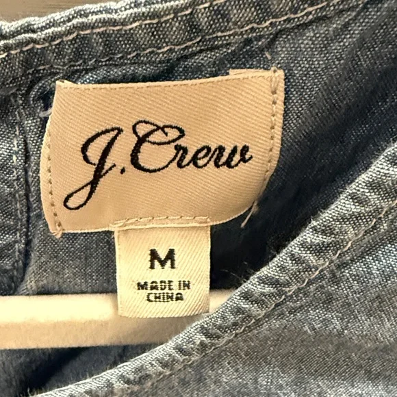 J.Crew Button-back pink linen shift dress & cotton denim dress - Picture 3 of 9